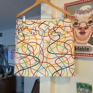 ❤️ LOUDMOUTH Skort Mini Skirt Shorts Women's Sz 12 Golf FUN COLORFUL Scribbles